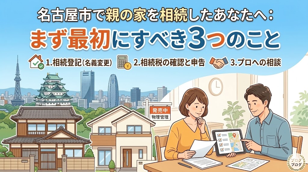名古屋市で親の家を相続したあなたへ:まず最初にすべき3つのこと