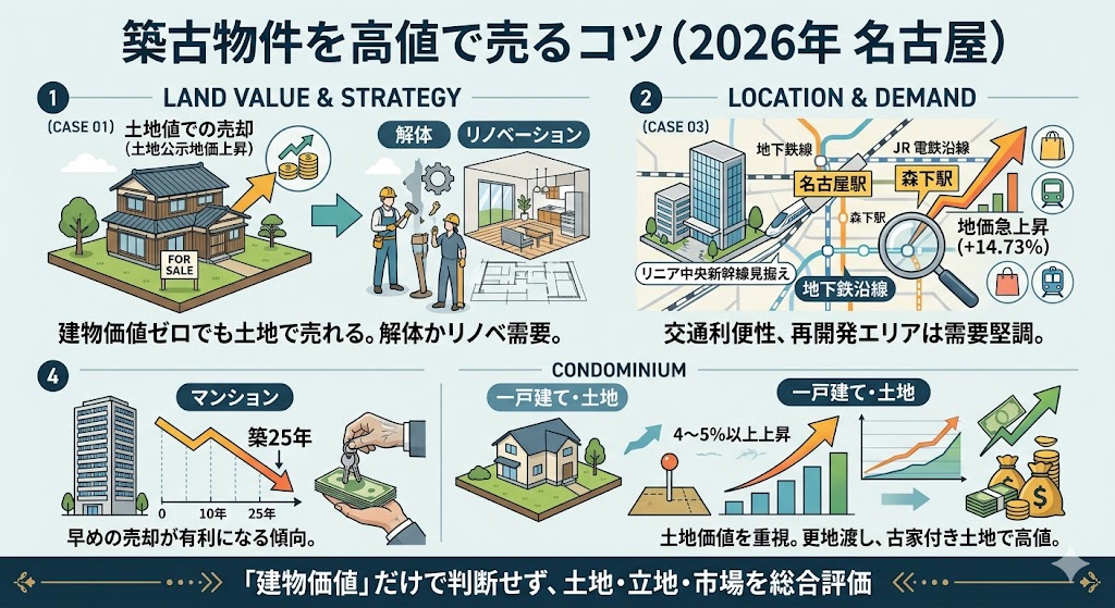 築30年でも諦めるな!名古屋市の不動産査定相場2026年版:古家・築古物件が“意外な高値”で売れる理由とは