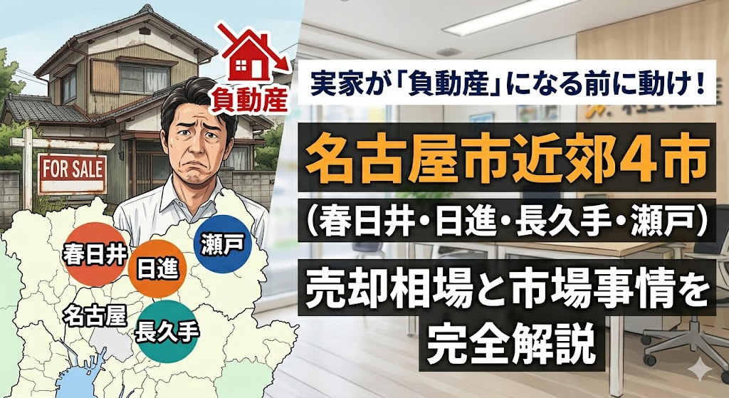 実家が「負動産」になる前に動け!|名古屋市近郊4市(春日井・日進・長久手・瀬戸)売却相場と市場事情を完全解説