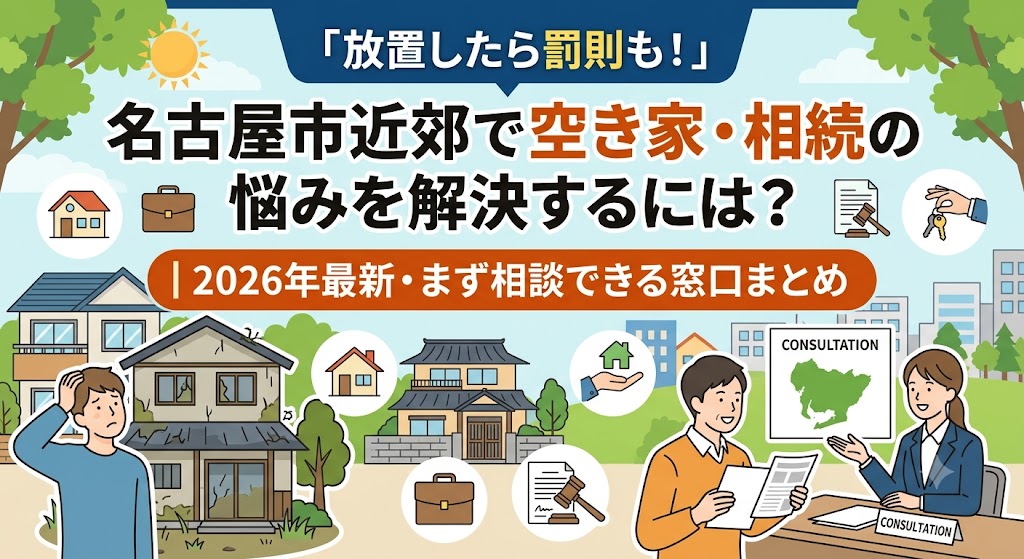 「放置したら罰則も!」名古屋市近郊で空き家・相続の悩みを解決するには?|2026年最新・まず相談できる窓口まとめ