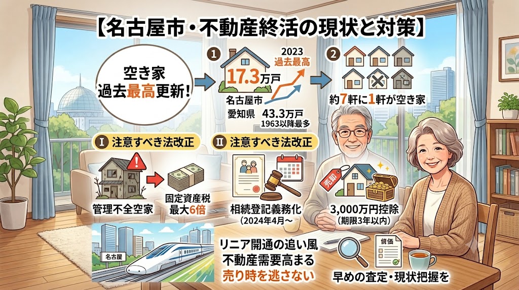 「名古屋の実家、どうする?」と思ったら読む65歳から始める不動産終活3つのステップ【名古屋市2026年最新】