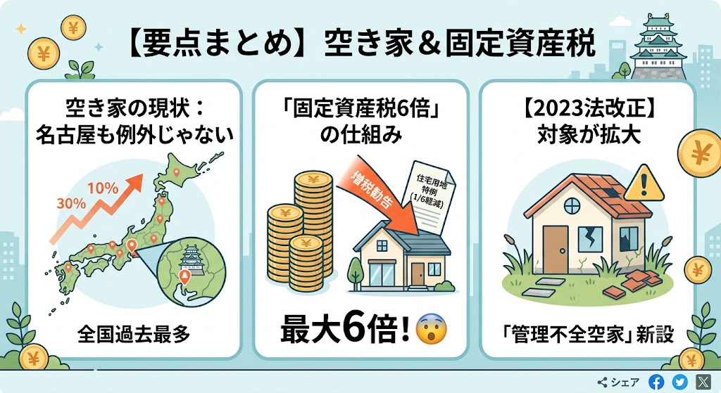 【維持費のリアル】誰も住まない名古屋の実家、放置すると「固定資産税が6倍」になるって本当?