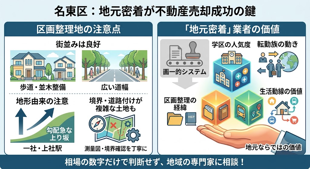 名東区の不動産売却、それ本当に適正価格?|“学区差”を知らない大手には出せない査定がある