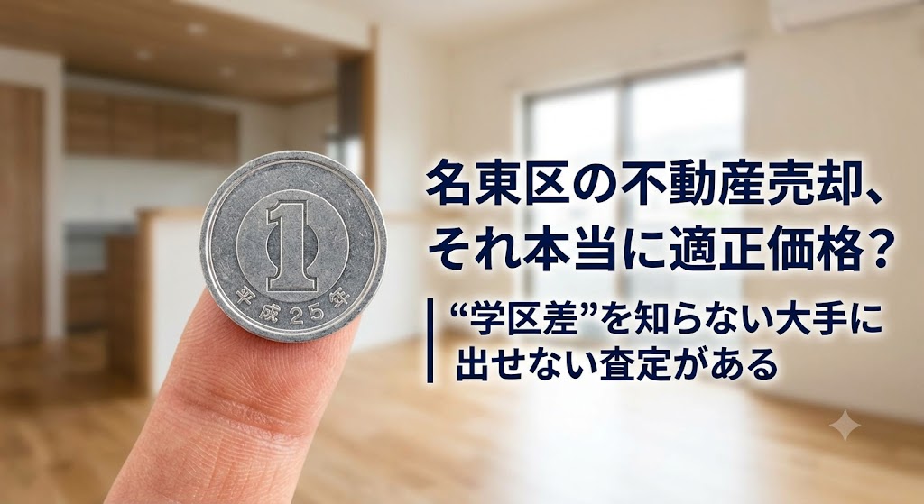 名東区の不動産売却、それ本当に適正価格？｜“学区差”を知らない大手には出せない査定がある