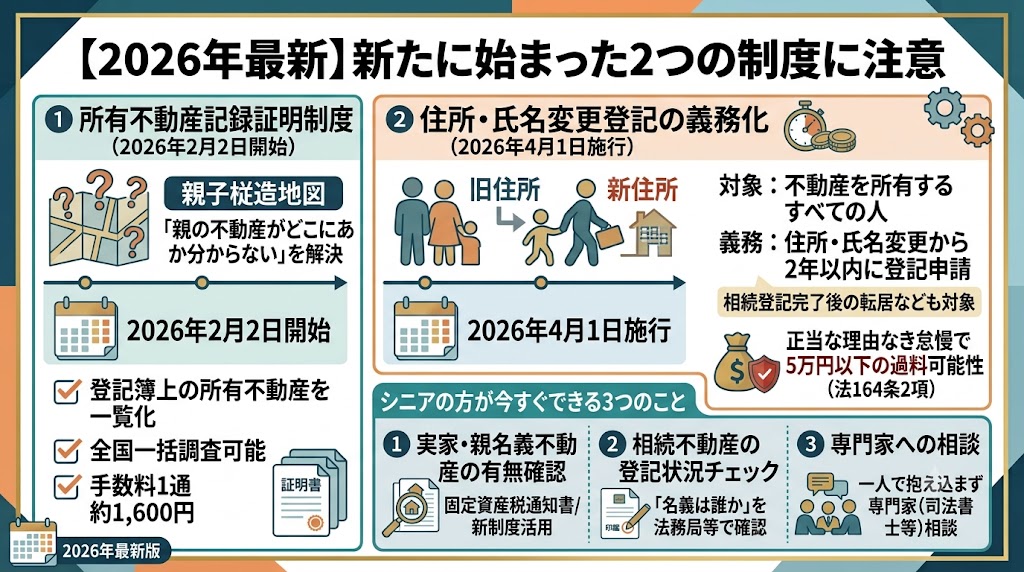 「知らなかった」では済まされない!相続登記義務化で10万円の罰金も―2026年最新版・シニアのための完全ガイド