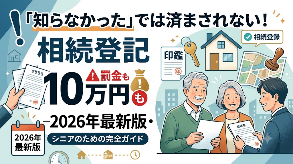 「知らなかった」では済まされない！相続登記義務化で10万円の罰金も―2026年最新版・シニアのための完全ガイド