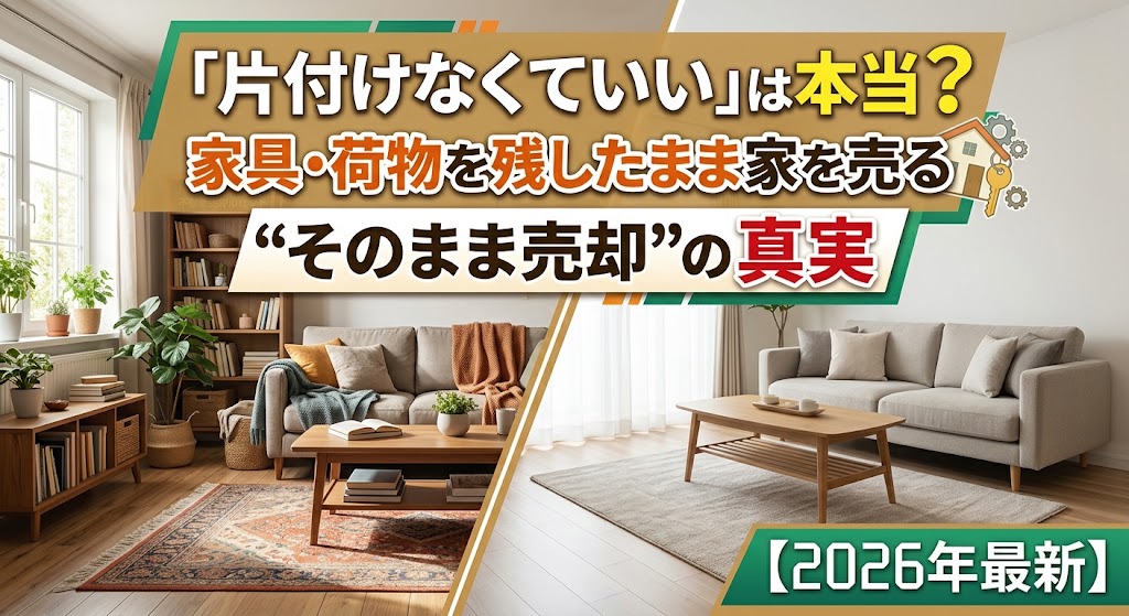 「片付けなくていい」は本当？家具・荷物を残したまま家を売る“そのまま売却”の真実【2026年最新】