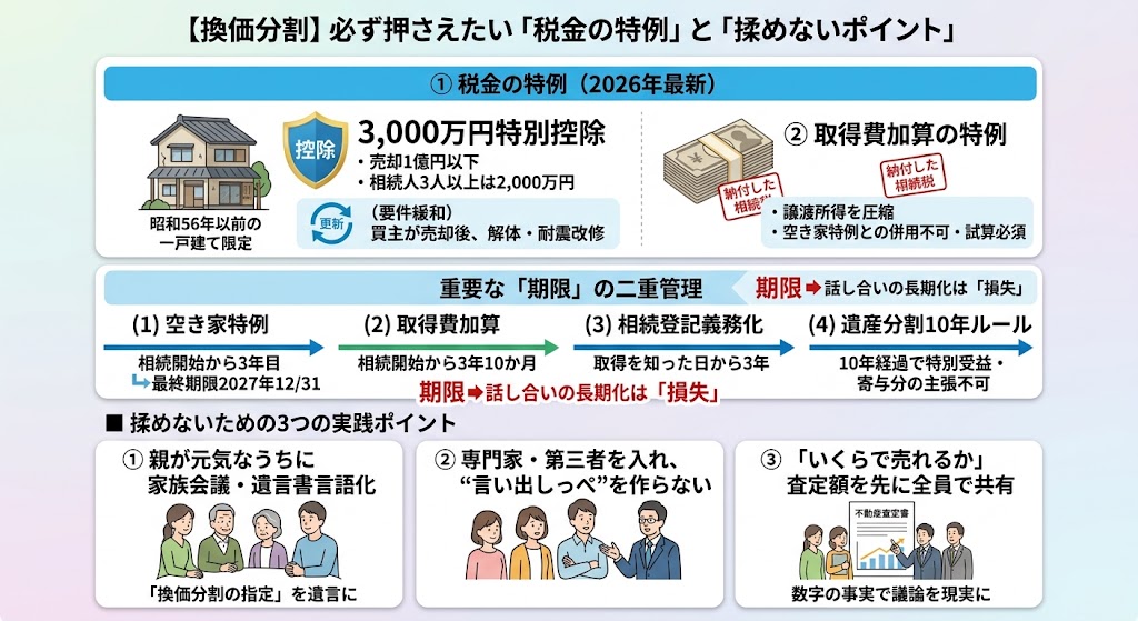 「実家どうする?」で兄弟が絶縁する前に―2026年最新版・揉めない相続の切り札「換価分割」完全ガイド