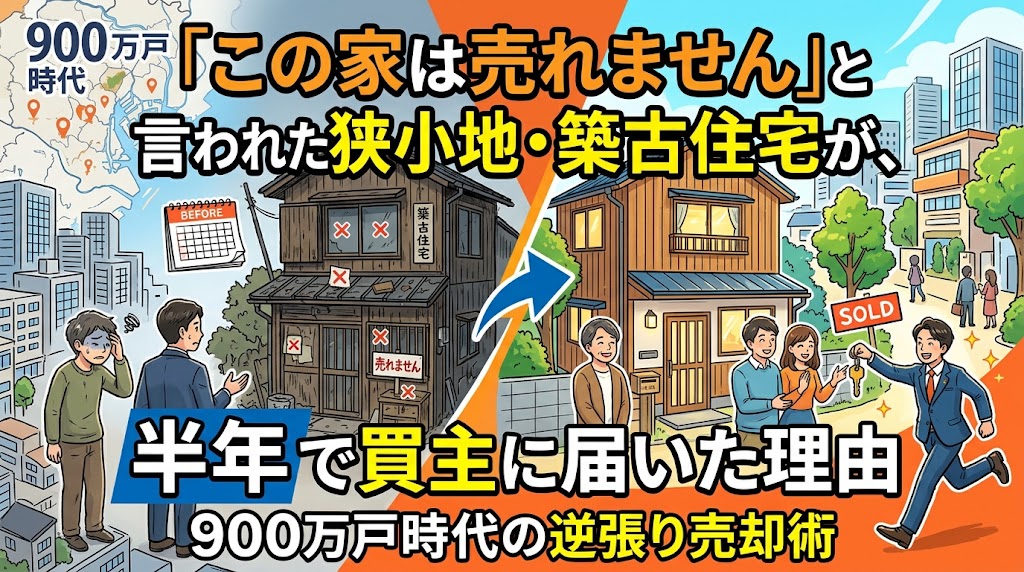 「この家は売れません」と言われた狭小地・築古住宅が、半年で買主に届いた理由ー900万戸時代の逆張り売却術